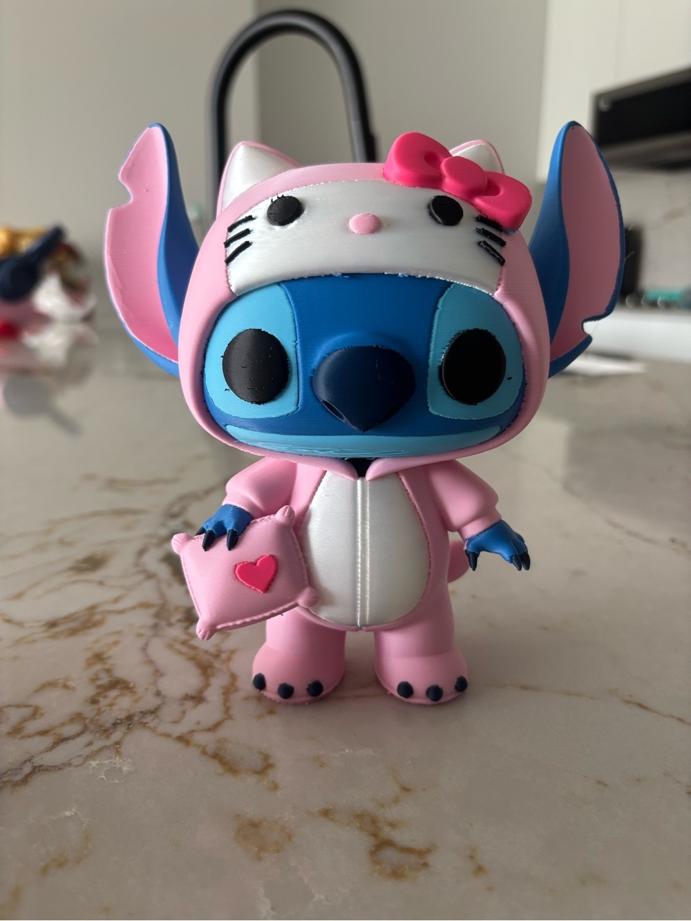 Stitch cosplaying hello kitty 6.5 inch height